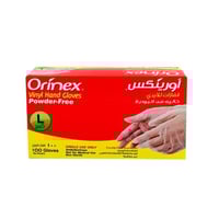 أورينكس | قفازات فينيل خالية من البودرة مقاس L - (...