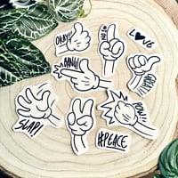 ستكرات يد بقفاز