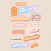 ستكرات colorful mental health