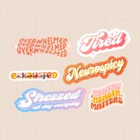 ستكرات colorful mental health