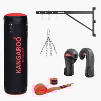 مجموعة الملاكمة المكون من حامل وكيس ملاكمة معبأ ور...