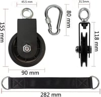عجله بكرة السحب للكيبل شديدة التحمل مع خطاف وشريط...