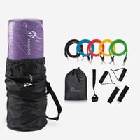 مجموعة بساط التمارين مع حبال المقاومة الشاملة من ك...