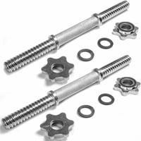 زوج بار دمبلز مطلي بالكروم قابل للتعديل مع أطواق ت...