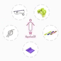 مجموعة الادوات الرياضية الاساسية لشكل الجسم المستط...