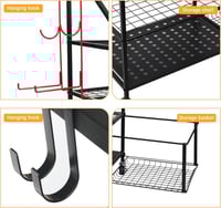 رف معدني متعدد الاستخدامات بعجلات