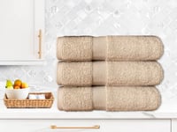 مجموعة مناشف حمام قطن 3 قطع مقاس 50×100