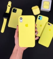 كفر ايفون 6 بلس أصفر سيليكون Yellow silicone case...