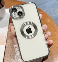 كفر ايفون 13 شفاف حواف ملونه مع حماية للكاميرا