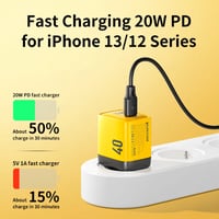 شاحن ايفون 14 سريع جداري + كابل من wekome