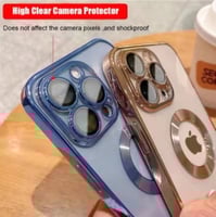 كفر ايفون 13 شفاف حواف ملونه مع حماية للكاميرا