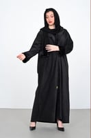 عباية بطرحة كنزا مقلم شتوي