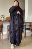 عباية بطرحة سيدتي عنابي