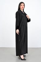 عباية بطرحة كنزا مقلم شتوي