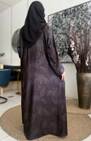 عباية بطرحة مواهب موف غامق