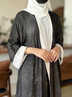 عباية بطرحة دبل فيس مورد ذهبي