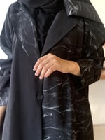 F عباية بطرحة بلاك تايم