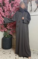 عباية بطرحة مسك بني