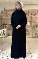 عبايه بطرحة نجلاء اسود