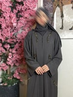 عباية بطرحة مسك بني