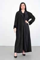 عباية بطرحة كنزا مقلم شتوي