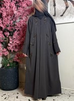 عباية بطرحة مسك بني