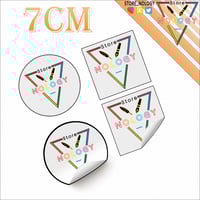 طباعة 100 ستيكر 7CM