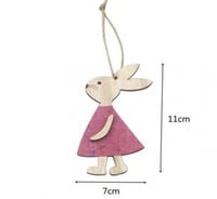 تعليقة أرنب خشبي