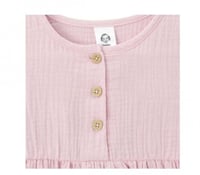 فستان بقماش الشاش وردي