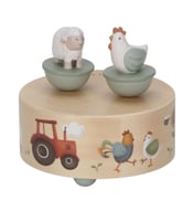 صندوق الموسيقى الخشبي (ثيم المزرعة)