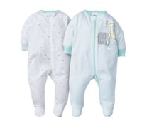 2 بجامه شبك Elephant قطن عضوي ماركة Gerber