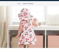 طقم فستان أطفال 3 قطع Cherry ماركة Gerber