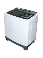 غسالة ملابس ميديا - 10 كيلو حوضين ابيض - صنع في ال...