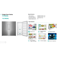 ثلاجة هايسنس باب واحد قائمة سعة 21.1 قدم مكعب 598...