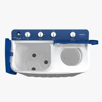 غسالة ملابس هيتاشي 12 كيلو حوضين ازرق صنع في الصين...