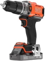 مثقاب مطرقي بلاك اند ديكر 18 فولت لاسلكي مع بطارية...