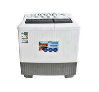 غسالة ملابس سوبر جينرال ابيض 18 كيلو حوضين صنع في...