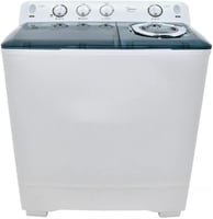 غسالة ملابس ميديا - 14 كيلو حوضين ابيض - صنع في ال...