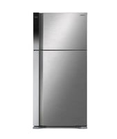 ثلاجة مع فريزر علوي هيتاشي 19.4 قدم فضى صنع في الص...