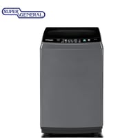 غسالة ملابس سوبر جينرال فضي 17 كيلو تعبئة علوية صن...
