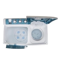 غسالة ملابس ميديا - 12 كيلو حوضين ابيض - صنع في ال...