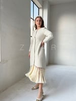 فستان هدب طويل تويد راقي