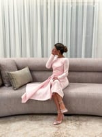 فستان وردي فاتح سكوبا powder pink