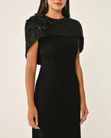 ‏‎فستان سهرة كريب بكيب