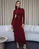 فستان زم بازرار ذهبية