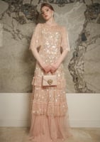 فستان تل طويل نود بشك يدوي هندي