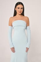 فستان سهرة الفابيتا كريب اوف شولدرز