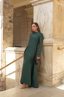 فستان سكوبا اخضر