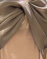 فستان بكتف واحد طويل سهرة كريب و اورجنزا