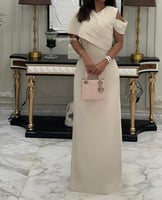 فستان كريب مزين بترتر ملون